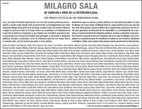 portada libertad milagro sala