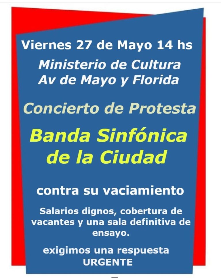 Reclamo Banda Sinfonica de la Ciudad de Buenos Aires