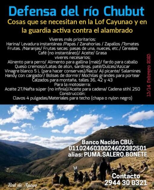 solidaridad con Cuyanao