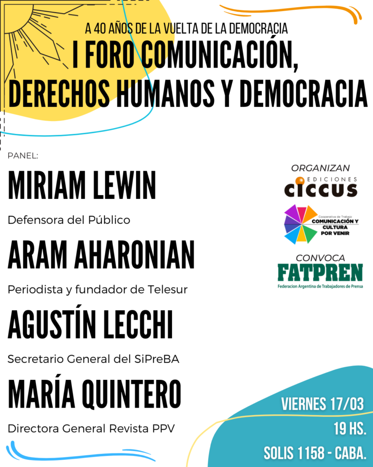 FLYER FORO COMUNICACION DDHH Y DEMOCRACIA (1)