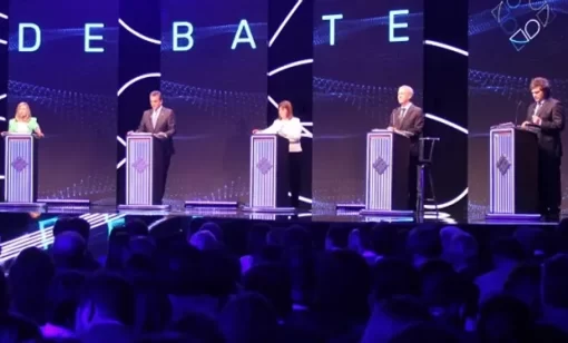 Portada. Debate presidencial. Discurso negacionista Milei
