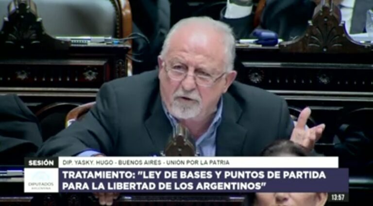 Portada. Exposición de Hugo Yasky en el tratamiento de la ley ómnibus