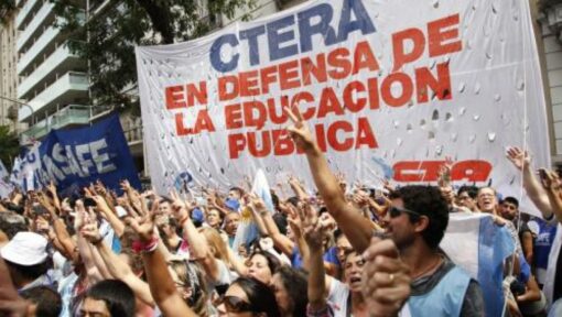 Portada. Comunicado CTERA contra los dichos de Milei en el Congreso