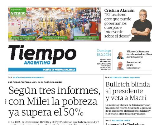 Portada. Tiempo Argentino campaña