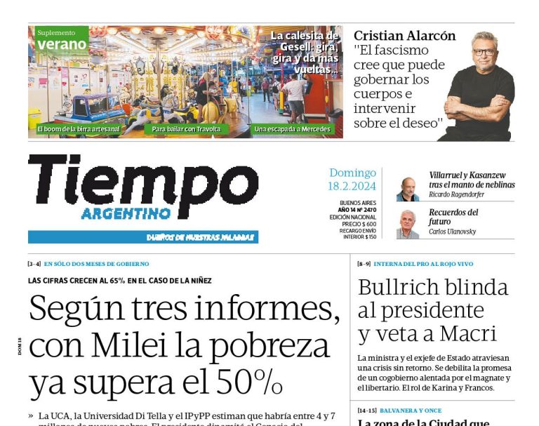 Portada. Tiempo Argentino campaña