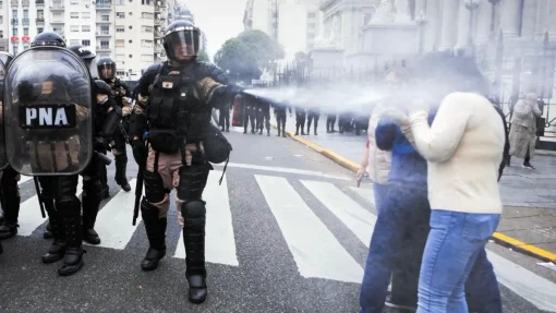 Portada. Represión Congreso